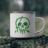 Grunge Skull Enamel Camping Mug 12oz